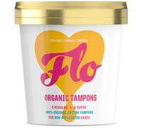 FLO Organic Non-Applicator Tampons Regular & Super Combo Pack - Pack of 16