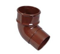 Flo Plast Half Round 112mm Brown Downpipe Offset Bend 112° - 112mm x 52mm RB2.BR - Pack of 4