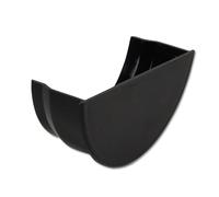 Flo Plast Half Round Gutter Stop End Internal Black 112mm x 52mm System RE2.BL
