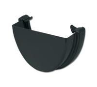 Flo Plast Hi-Cap Gutter Stop End Internal 115mm x 75mm Anthracite Grey Deep Flow System REH2.A - Pack of 2