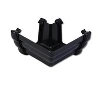 Flo Plast Ogee Gutter 110mm x 80mm Niagara External 90° Angle Black RAN2.BL