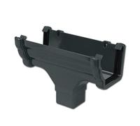 Flo Plast Ogee Gutter Run Outlet 110mm x 80mm Niagara System Anthracite Grey RON1.A