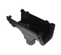 Flo Plast Ogee Gutter Run Outlet 110mm x 80mm Niagara System Cast Iron Effect RON1.CI - Pack of 2