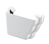 Flo Plast Ogee Gutter Stop End External Left Hand 110mm x 80mm Niagara System White REN1.W - Pack of 2