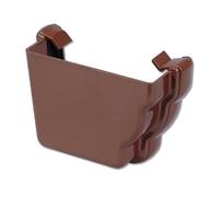 Flo Plast Ogee Gutter Stop End External Left Hand Brown 110mm x 80mm Niagara System REN1.BR
