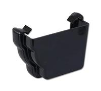 Flo Plast Ogee Gutter Stop End External Right Hand 110mm x 80mm Black Niagara System REN2.BL
