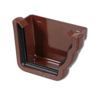 Flo Plast Ogee Gutter Stop End External Right Hand Brown 110mm x 80mm Niagara System REN2.BR - Pack of 2