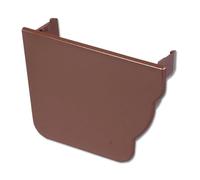 Flo Plast Ogee Gutter Stop End Internal Left Hand 110mm x 80mm Niagara Brown REN3.BR - Pack of 2