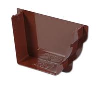 Flo Plast Ogee Gutter Stop End Internal Right Hand 110mm x 80mm Brown REN4.BR - Pack of 4