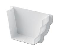 Flo Plast Ogee Gutter Stop End Internal Right Hand 110mm x 80mm Niagara System White REN4.W