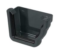 Flo Plast Ogee Gutter Stop End Right Hand 110mm x 80mm Niagara System Anthracite Grey uPVC REN2.A - Pack of 4