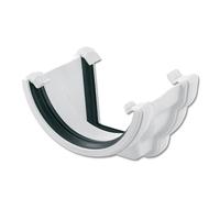 Flo Plast Ogee to Half Round Gutter Adaptor Left Hand 112mm White 112mm x 52mm RNR4.W - Pack of 2