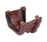 Flo Plast Ogee to Square Gutter Adapter Right Hand Brown 114mm Squareline System 114mm x 60mm RNS3.BR - Pack of 2