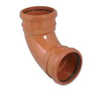 Flo Plast Underground 87° Double Socket Bend 110mm uPVC Drainage Fitting D561