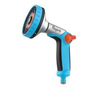 FLO-PRO - Heavy Duty Multi Hose Pipe Spray Gun: 6 x Patterns Soft, Rose, Fan, Fill, Mist, Jet. Controlled by Simple on, Off & Flow