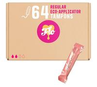 FLO Tampons, Regular with Applicator, Made from 100% Organic Cotton & Ultra-Absorbent - 64 Regular Tampons