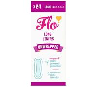 Flo - Unwrapped Long Liners (24 Pack) Light Flow - Natural, Absorbent, Soft & Breathable - Made with Organic Bamboo - Panty Liners for Women - No Chlorine Bleach or Fragrance - Vegan & Cruelty Free
