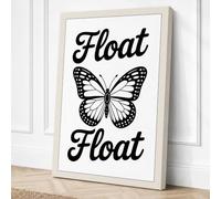 Float Among Words Botanical Canvas Wall Art Print 18x12 Inch