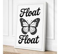 Float Among Words Botanical Canvas Wall Art Print 24x16 Inch