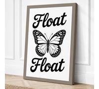 Float Among Words Botanical Canvas Wall Art Print 24x16 Inch