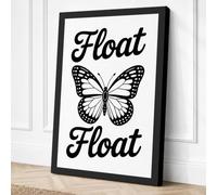 Float Among Words Botanical Canvas Wall Art Print 30x20 Inch