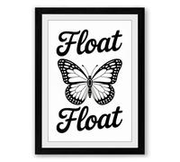 Float Among Words Botanical Framed Wall Art Print A1 (84.1×59.4cm) Black, Wall Decor for Living Room, Bedroom, Office & Home, Ready to Hang, Art Gift
