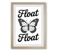 Float Among Words Botanical Framed Wall Art Print A3 (42×29.7cm) Oak, Wall Decor for Living Room, Bedroom, Office & Home, Ready to Hang, Art Gift