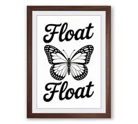 Float Among Words Botanical Framed Wall Art Print A3 (42×29.7cm) Walnut, Wall Decor for Living Room, Bedroom, Office & Home, Ready to Hang, Art Gift