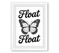 Float Among Words Botanical Framed Wall Art Print A3 (42×29.7cm) White, Wall Decor for Living Room, Bedroom, Office & Home, Ready to Hang, Art Gift