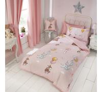 Float Away Polycotton Heading Tape Window Curtains Rapport Home Pink 60cm