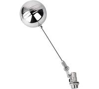 float ball,floating ball Stainless Steel Float Ball Valves, 1/2" 3/4" 1"Adjustable Float Valve Water Tank Bend Elbow Flow Cistern/Expansion, 1PCS(3/4")(0.75 Inch)