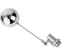 Float Ball,Floating Ball Stainless Steel Float Ball Valves, 1pcs 1/2" 3/4" 1" Adjustable Float Valve Flow Control Cistern Tanks Floating Ball(1/2")(1 Inch)