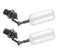 Float Ball Valve, 1/2 Inch Supply Tube Male Automatic Fill Feed Humidifier Tank Water with Adjustable Arm for Ponds, Livestock Water Trough, Aquariums, Aquaculture, Hydroponics and Reservoir (2 Pack)