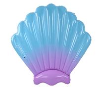 Float Bed Inflatable Floating PVC Shell Shaped Portable Accessory for Indoor Outdoor Relaxation Pool Beach Family Fun Durable Lightweight Comfortable Large Size 145 x 140cm