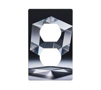 Float Cube Art Unbreakable Polycarbonate Switch Plate-1 Gang Screwless Wall Plate for Home Office