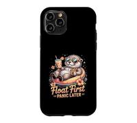 Float First Panic Later Cute Summer Otter Case for iPhone 11 Pro