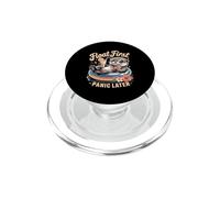 Float First Panic Later Cute Summer Otter PopSockets PopGrip for MagSafe