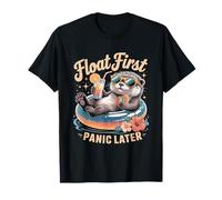 Float First Panic Later Cute Summer Otter T-Shirt