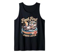 Float First Panic Later Cute Summer Otter Tank Top