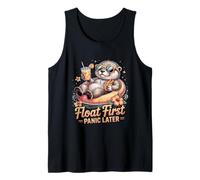 Float First Panic Later Cute Summer Otter Tank Top