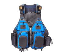 Float Jacket Adjustable Fly Fishing Detachable Buoyant Cotton Multi-Pockets Float Jacket for Boating Kayaking Water Sports Fishing Swimming Canoeing Rafting Outdoor Safety Gear(Blue)