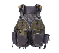 Float Jacket Adjustable Fly Fishing Detachable Buoyant Cotton Multi-Pockets Float Jacket for Boating Kayaking Water Sports Fishing Swimming Canoeing Rafting Outdoor Safety Gear(Groen)