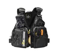 Float Jacket Adult Breathable Mesh Multi-Pockets Float Jacket Trout Fishing Gear for Outdoors Fishing Boating Kayaking Water Sports Canoeing Rafting Outdoor Safety Gear(D)