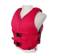 Float Jacket with Double-Layer Zipper and Belt, Float Jacket for Kayak Fishing Boating Water Sports Pool Lake Ocean(Red B,S)