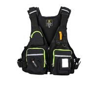 Float Jacket with Pockets Reflective Strips for Kayak Fishing Snorkeling | Kayak Vest with EPE Foam, Multi-Pocket Storage, and Reflective Strips for Safe Fishing, Snorkeling, and Paddling(black)