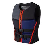 Float Jacket with Zipper and Whistle, Adjustable Neoprene Float Jacket for Kayaking Fishing Boating, Water Sports(ThreeColors,3XL)