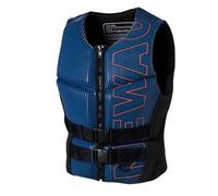 Float Jacket with Zipper and Whistle, Adjustable Neoprene Float Jacket for Kayaking Fishing Boating, Water Sports(NavyBlue,3XL)