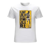 Float Like A Butterfly Sting Like A Bee Mens T-Shirt Unisex Graphic Black Tee Shirt L