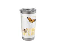 Float Like A Butterfly Sting Like Bees Beautiful Butterfly Stainless Steel Insulated Tumbler