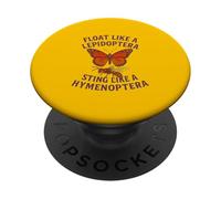 Float Like a Lepidoptera, Sting Like a Hymenoptera Funny PopSockets Adhesive PopGrip